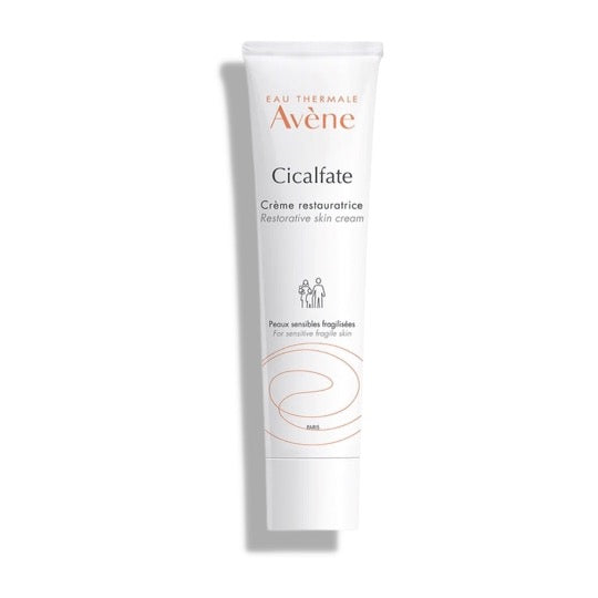 Cicalfate+ Restorative Protective Cream in a 3.3 fl oz white tube with twist off cap.