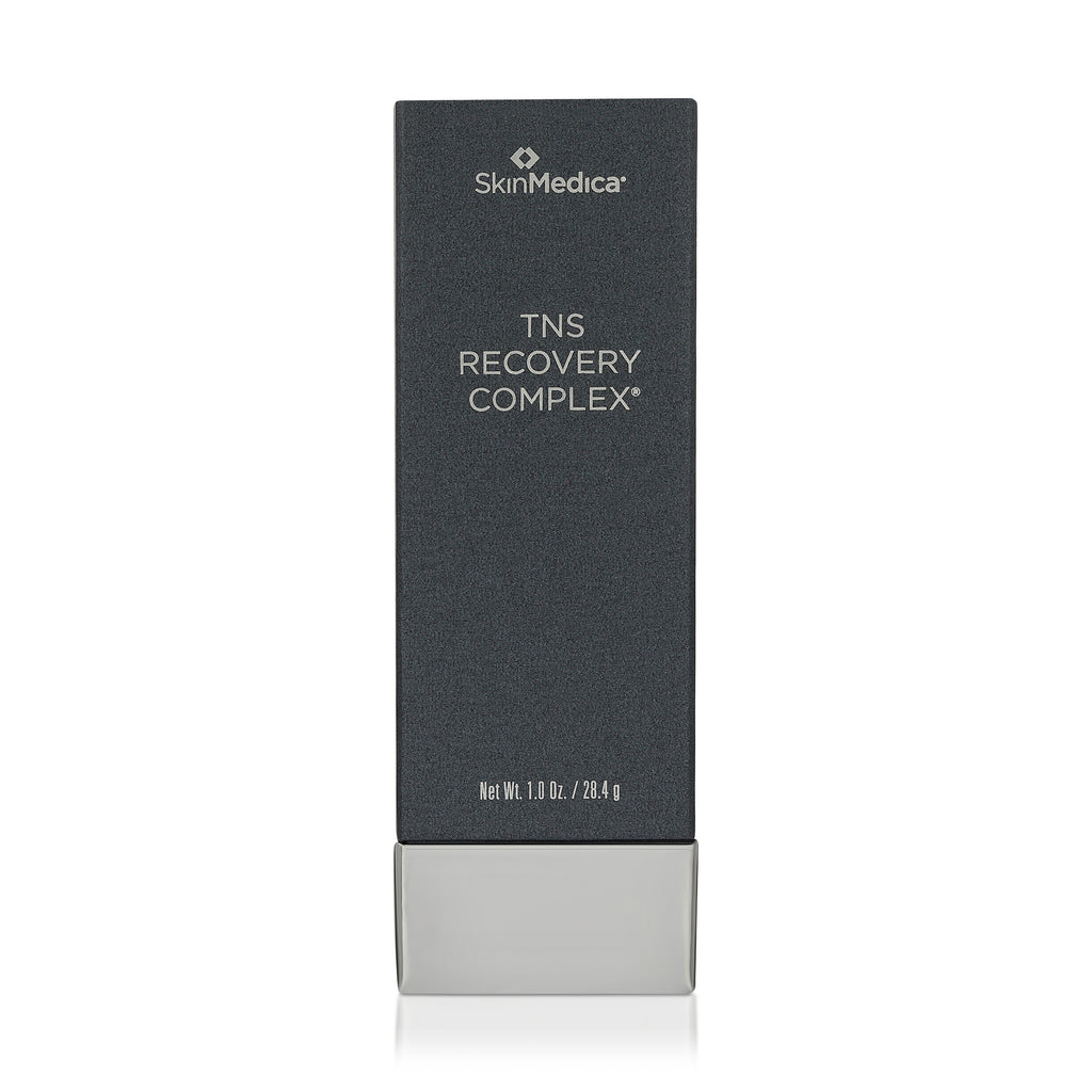 TNS Recovery Complex in dark gray and silver box packaging.