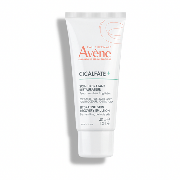 Cicalfate+ Hydrating Skin Recovery Emulsion Inside a White Tube with Twist Off Cap